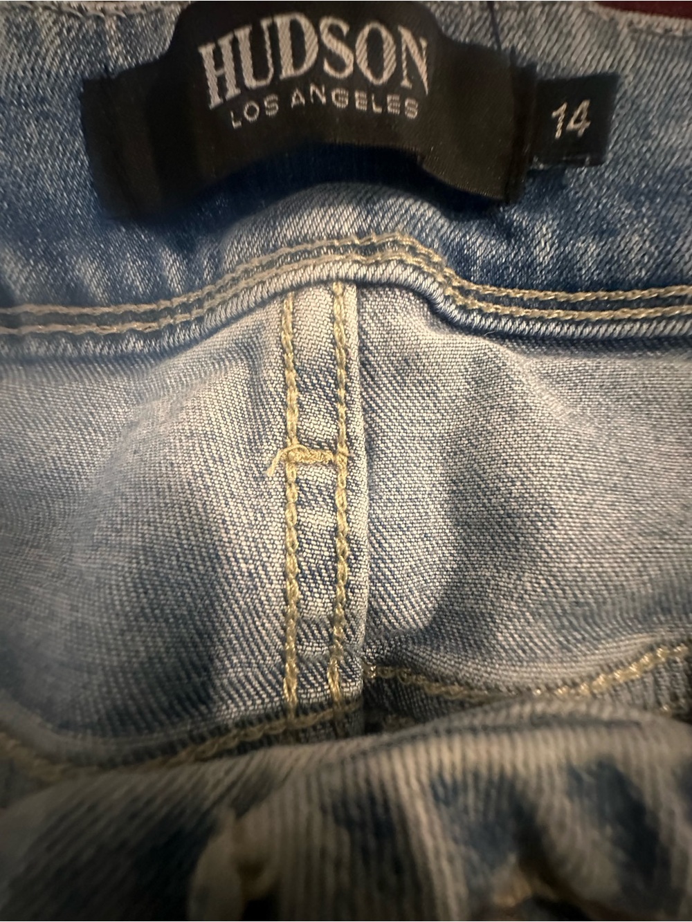 Hudson Women's High Rise Light Denim Wash Straight Leg Flap Pocket Jeans Size 14 - Picture 5 of 6